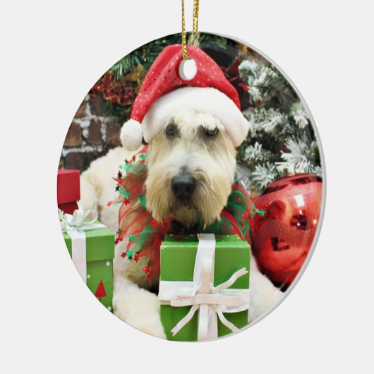Weihnachten - Wheaten Terrier - Bailey Keramik Ornament (Links)
