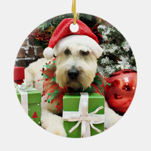 Weihnachten - Wheaten Terrier - Bailey Keramik Ornament (Hinten)
