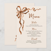 Weihnachten Whimsical Funky Boho Bogen Dinner Part Menükarte (Vorne/Hinten)