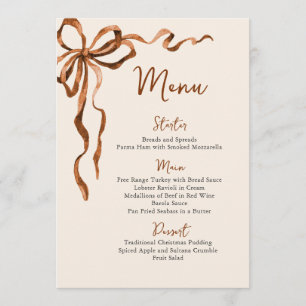 Weihnachten Whimsical Funky Boho Bogen Dinner Part Menükarte