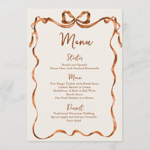 Weihnachten Whimsical Funky Boho-Bogen Dinnerparty Menükarte