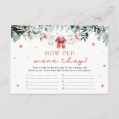 Weihnachten wie alt waren sie Baby Showspiel Begleitkarte (Vorderseite)