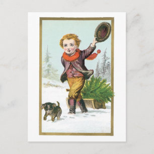 Weihnachten wie früher, Junge mit Welpe
