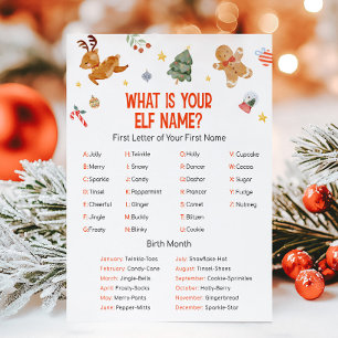 Weihnachten Wie heißt dein Elf Spiel