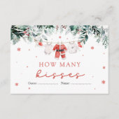 Weihnachten Wie viele Kisses Baby Duschspiel Begleitkarte (Vorderseite)