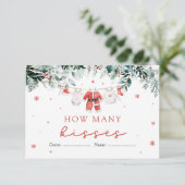 Weihnachten Wie viele Kisses Baby Duschspiel Begleitkarte (Stehend Vorderseite)