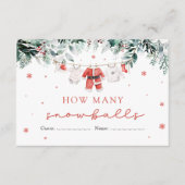 Weihnachten Wie viele Snowballs Babydusche Begleitkarte (Vorderseite)