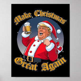 Weihnachten wieder großartig 2024 Trump Funny Trum Poster
