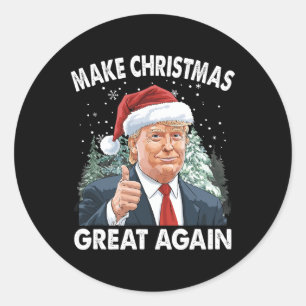 Weihnachten wieder großartig Funny Donald Trump Xm Runder Aufkleber