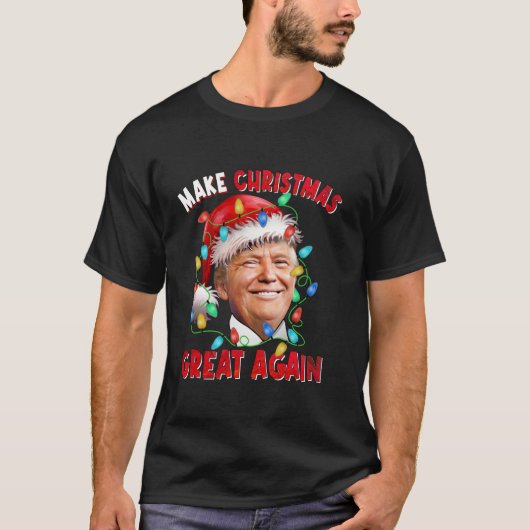 Weihnachten wieder großartig Funny Donald Trump Xm T-Shirt (Vorderseite)