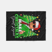 Weihnachten wieder großartig Funny Santa Trump Chr Fleecedecke (Vorderseite (Horizontal))