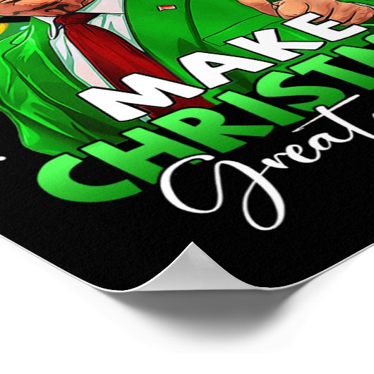 Weihnachten wieder großartig Funny Santa Trump Chr Poster (Ecke)