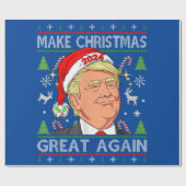 Weihnachten wieder großartig Funny Trump 2024 Geschenkpapier (Flach)