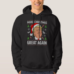Weihnachten wieder großartig Funny Trump Ugly Chri Hoodie