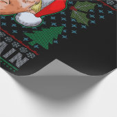 Weihnachten wieder großartig Funny Trump Ugly Xmas Geschenkpapier (Ecke)