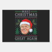 Weihnachten wieder großartig Funny Trump Ugly Xmas Geschenkpapier Set (Vorderseite)