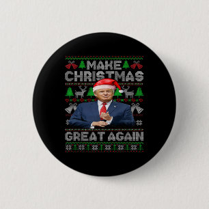 Weihnachten wieder großartig Funny Trump Weihnacht Button