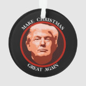 Weihnachten wieder großartig für Trump Ornament (Rückseite)