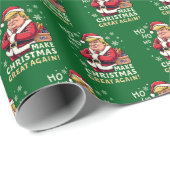 Weihnachten wieder großartig machen | Donald Trump Geschenkpapier (Rolleneckpunkt)