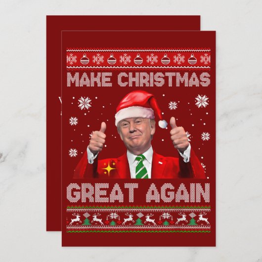 Weihnachten wieder großartig machen, Funny Trump W (Vorne/Hinten)