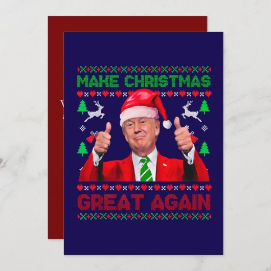 Weihnachten wieder großartig machen, Trump Weihnac (Vorne/Hinten)