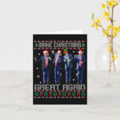Weihnachten wieder großartig machen Ugly Sweaters  Karte (Gelbe Blume)