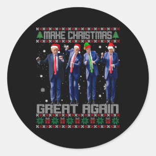 Weihnachten wieder großartig machen Ugly Sweaters Runder Aufkleber