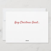 Weihnachten wieder großartig Oval Office Weihnacht (Rückseite)