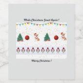 Weihnachten wieder großartig Packpapier machen Weinetikett (Einzelnes Label)