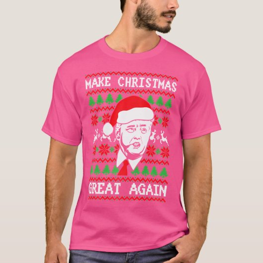 Weihnachten wieder großartig Pro Trump Amerika häs T-Shirt (Vorderseite)