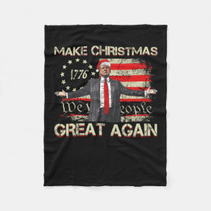 Weihnachten wieder großartig Santa Trump Weihnacht Fleecedecke