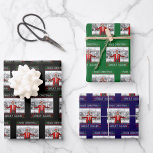 Weihnachten wieder großartig Trump Geschenkpapier Set