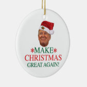Weihnachten wieder großartig Trump-Ornament Keramik Ornament (Rechts)