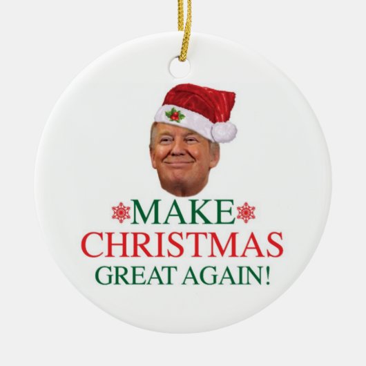 Weihnachten wieder großartig Trump-Ornament Keramik Ornament (Vorne)