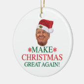 Weihnachten wieder großartig Trump-Ornament Keramik Ornament (Links)