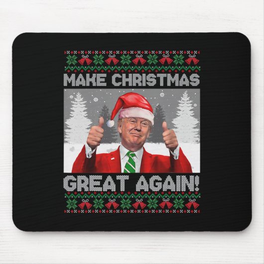 Weihnachten wieder großartig Trump Pajamas Ugl Mousepad (Vorne)