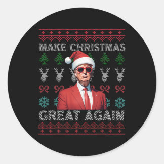 Weihnachten wieder großartig Trump Weihnachten Fun Runder Aufkleber
