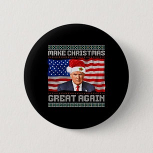 Weihnachten wieder großartig Trump Weihnachtsschne Button