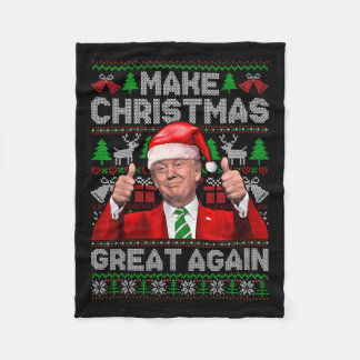 Weihnachten wieder großartig Trump Weihnachtsschne Fleecedecke