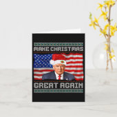 Weihnachten wieder großartig Trump Weihnachtsschne Karte (Gelbe Blume)