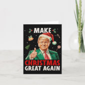 Weihnachten wieder großartig Trump Weihnachtsschne Karte (Vorderseite)