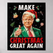 Weihnachten wieder großartig Trump Weihnachtsschne Poster (Vorne)