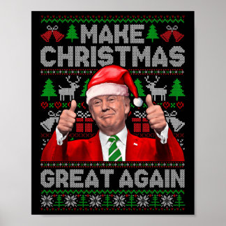 Weihnachten wieder großartig Trump Weihnachtsschne Poster