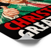 Weihnachten wieder großartig Trump Weihnachtsschne Poster (Ecke)