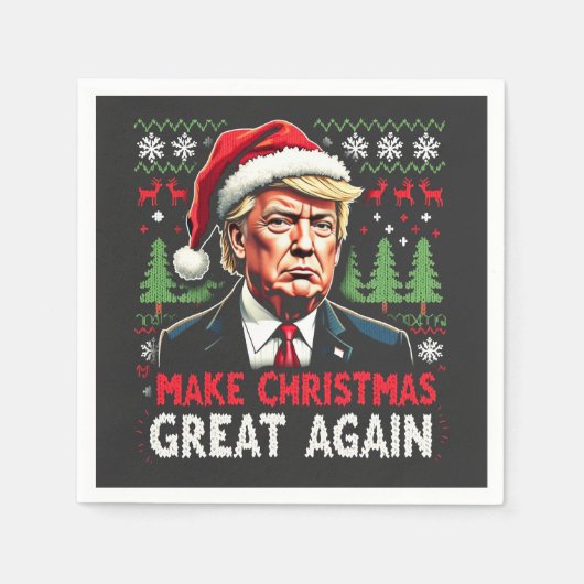 Weihnachten wieder großartig Weihnachten schwitzen Serviette (Vorderseite)