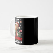 Weihnachten wieder großartig Weihnachten Trump Wei Kaffeetasse (Vorderseite Links)