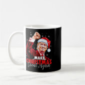 Weihnachten wieder großartig Weihnachten Trump Wei Kaffeetasse (Links)