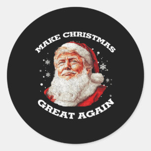 Weihnachten wieder großartig Weihnachten Trump Wei Runder Aufkleber