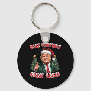 Weihnachten wieder großartig Weihnachten Trump Wei Schlüsselanhänger