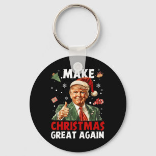 Weihnachten wieder großartig Weihnachten Trump Wei Schlüsselanhänger